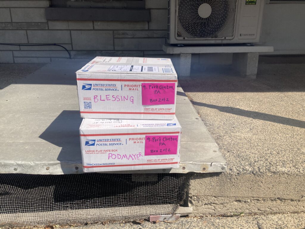 Resupply boxes on the Appalachian Trail
