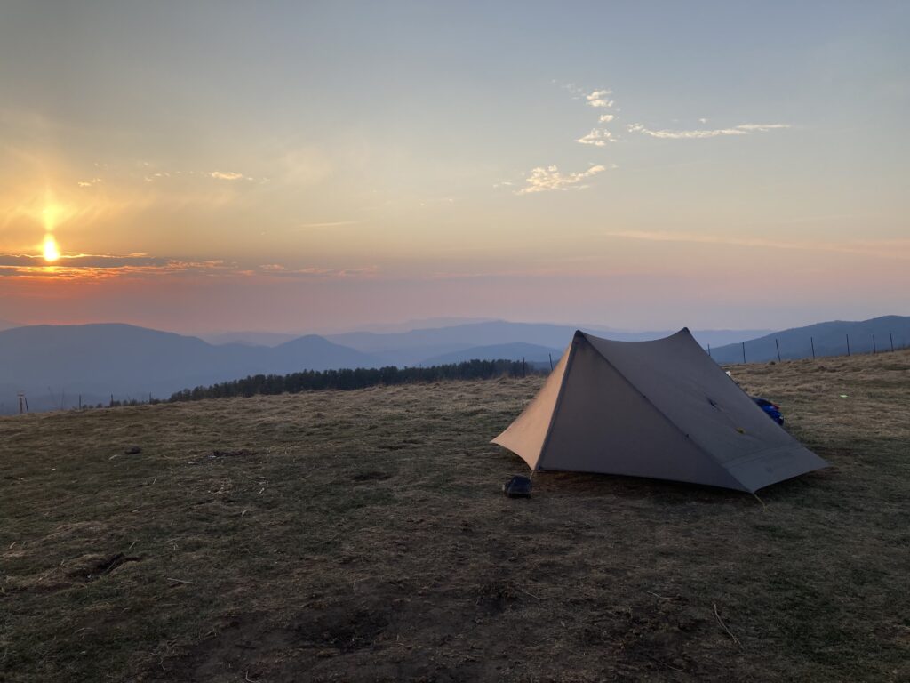 Max Patch sunset on the Appalachian Trail