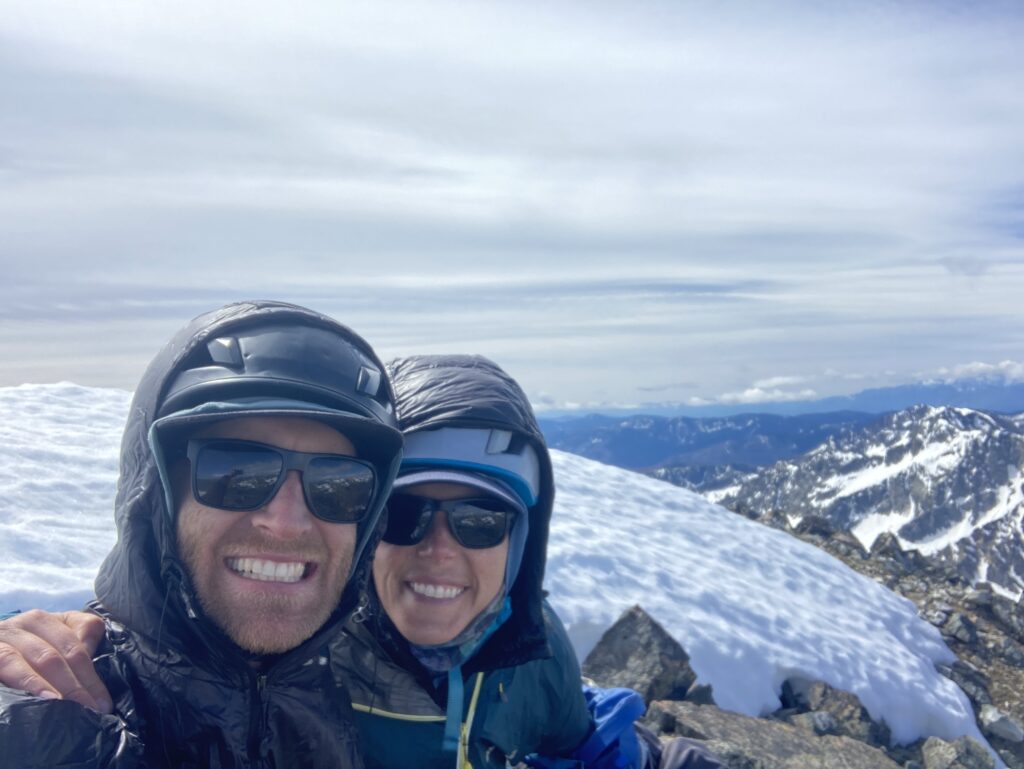 Jeff and Carolyn selfie on top of Saska Peak