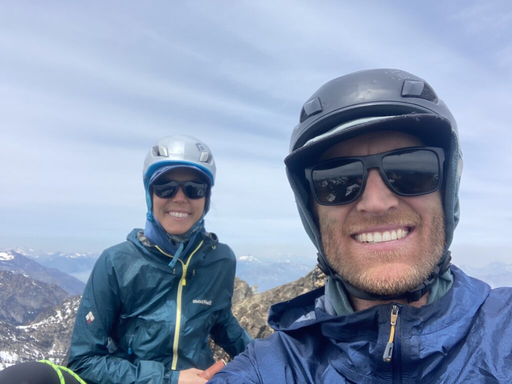 Jeff Carolyn selfie pic on top of Cardinal Peak in the Entiat Wilderness