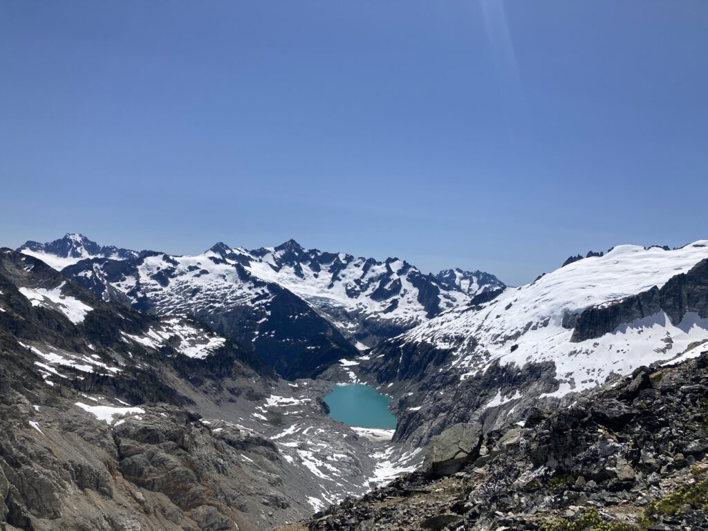 Beautiful Klawatti Lake from Primus Peak in North Cascades National Park