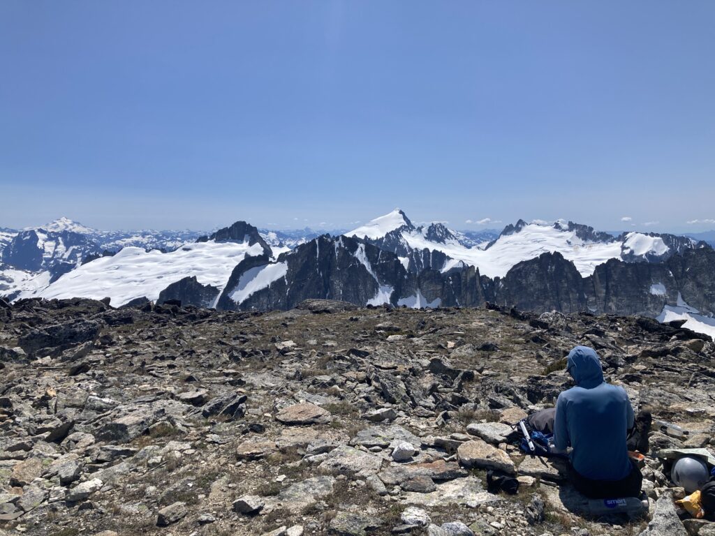 Beautiful summit view from Primus Peak in North Cascades National Park