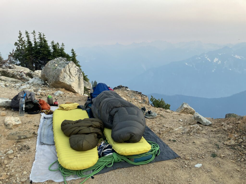 Bivy spot in the North Cascades below Mt. Goode