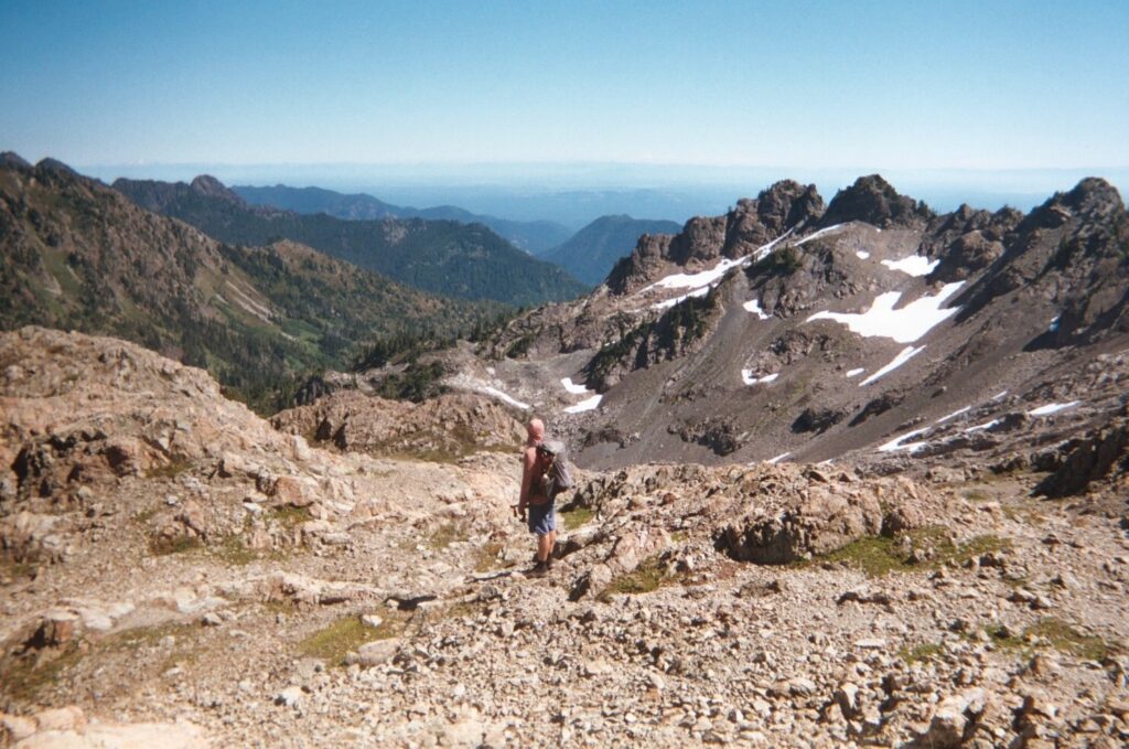 Alpine terrain hiking in the Olympic National Park