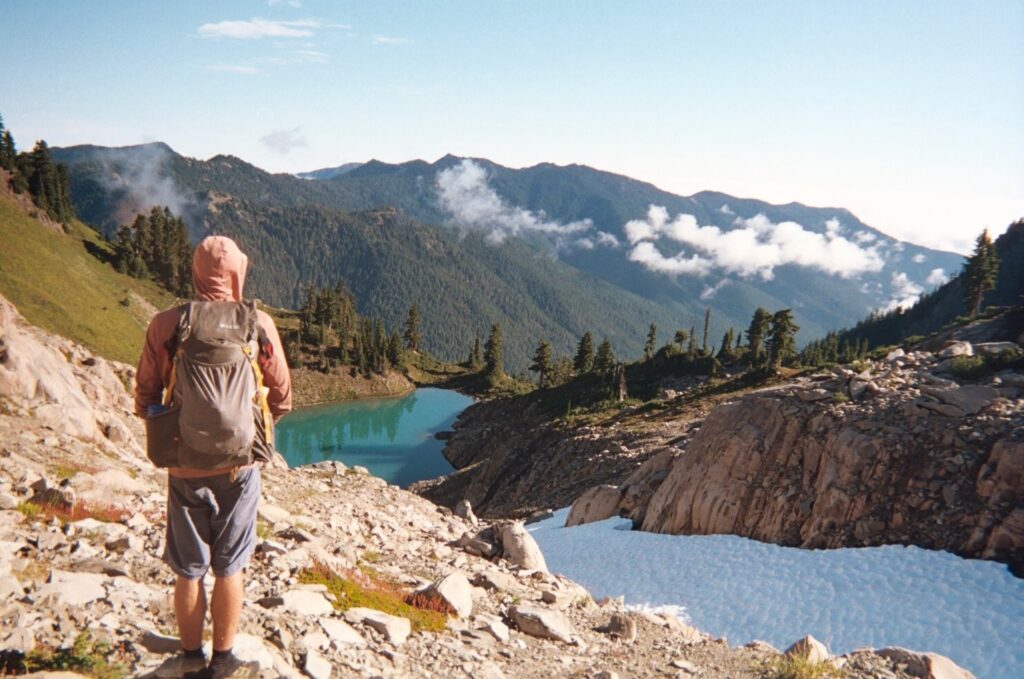 Backcountry alpine lake in Olympic National Park