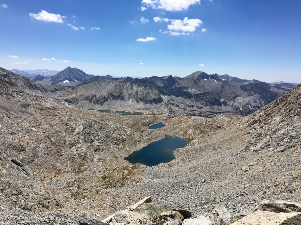 Alpine lake basin along the Sierra High Route in California