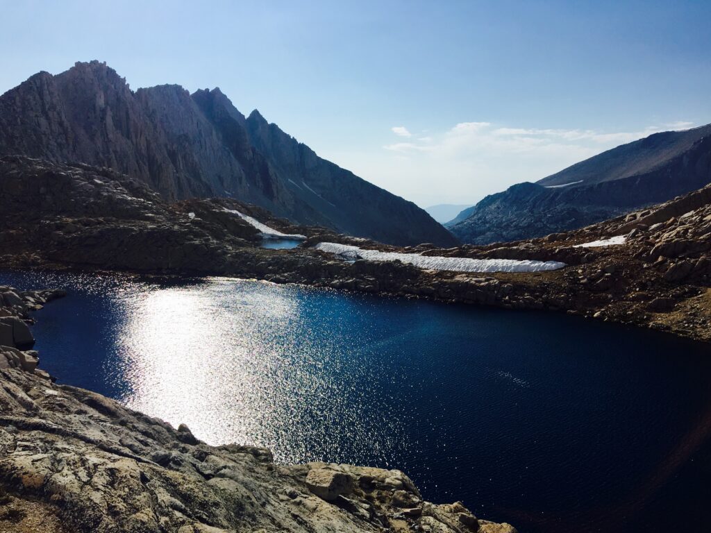 White bear lake along the Sierra High Route in California