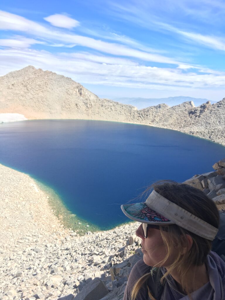 Tulainyo Lake while climbing up the Russell-Carillon Col towards the Whitney Zone