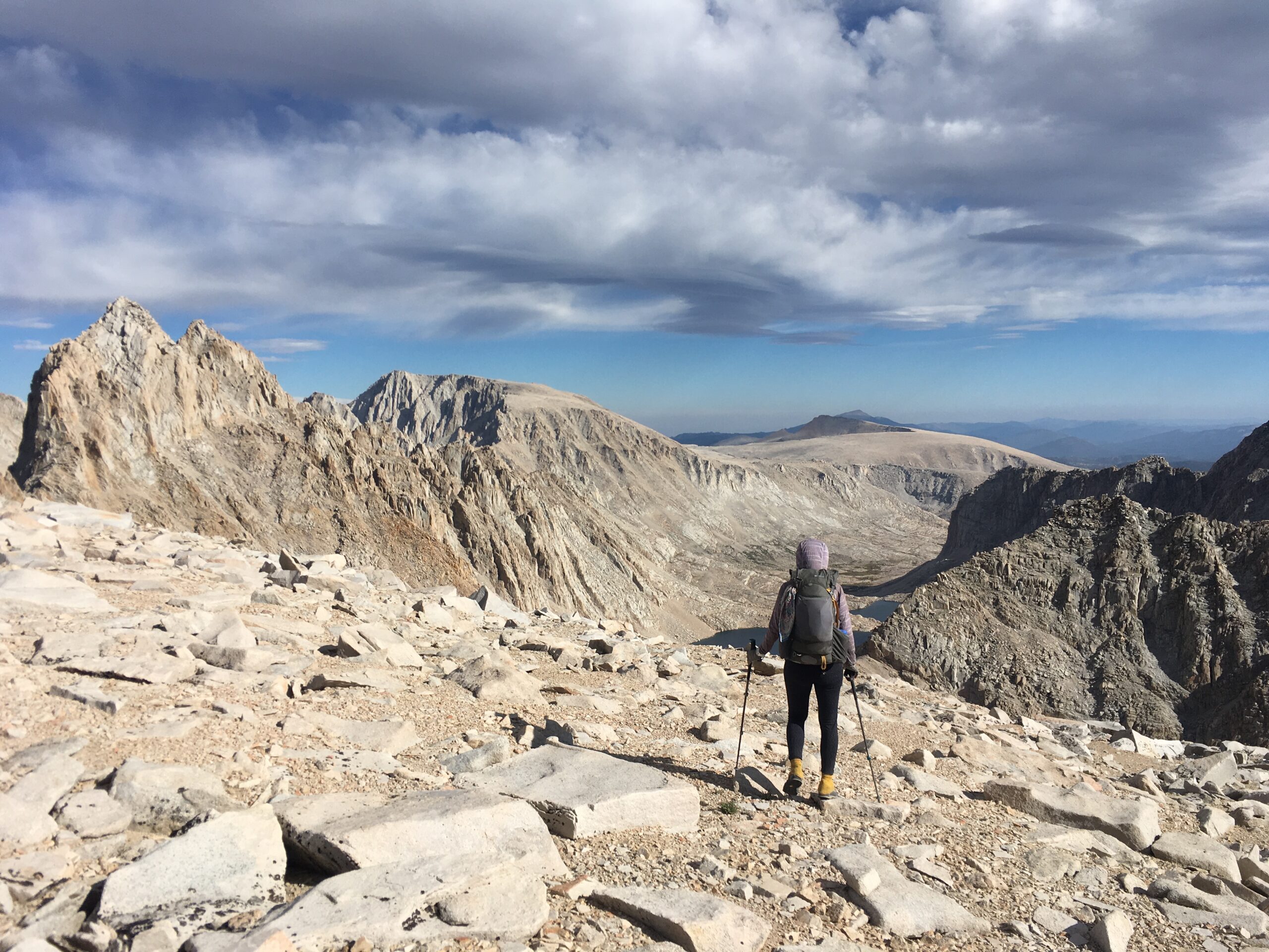 View towards Miter Basin and Crabtree Lake from the Backside of Mt. Whitney