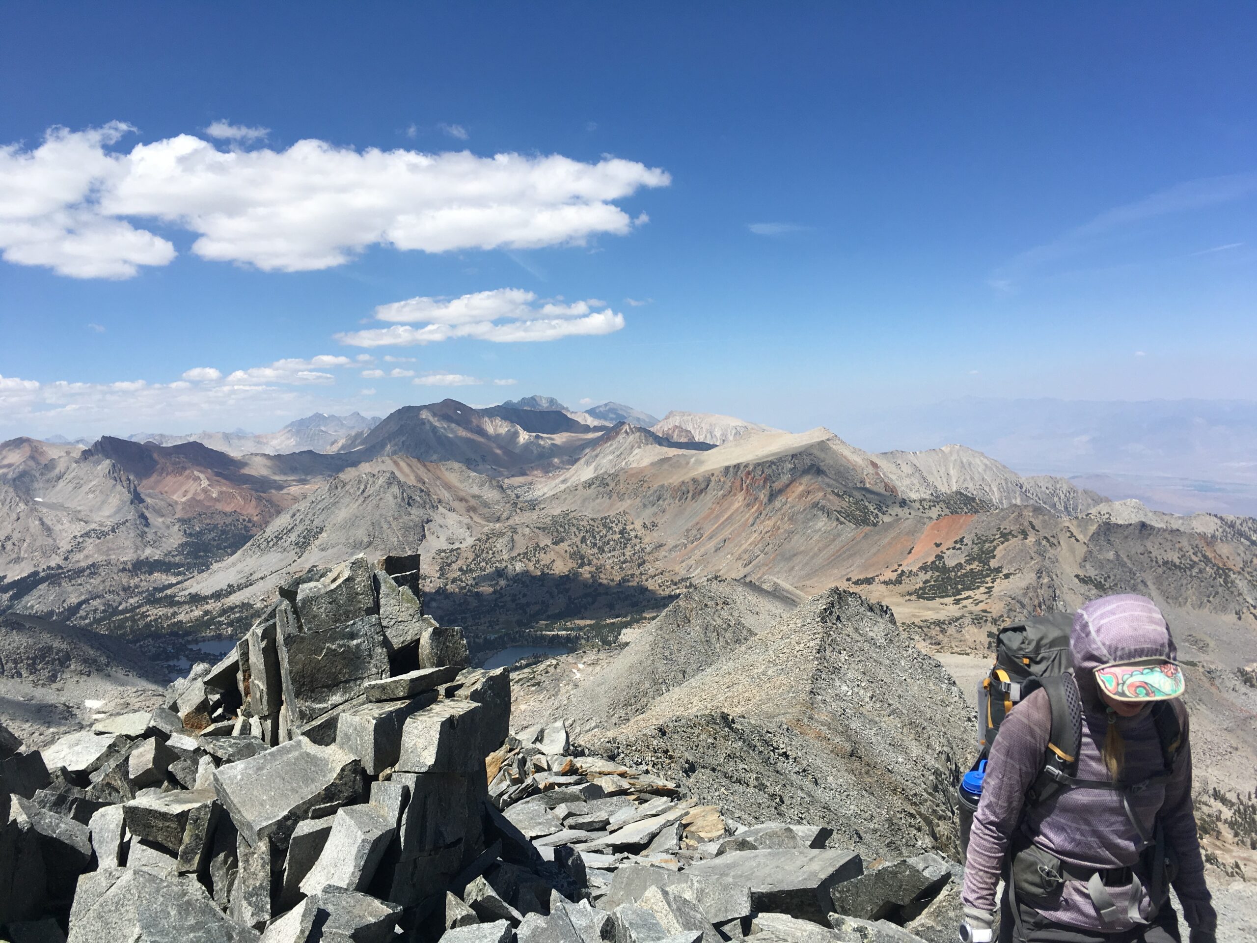 On the ridgeline atop Mt. Baxter