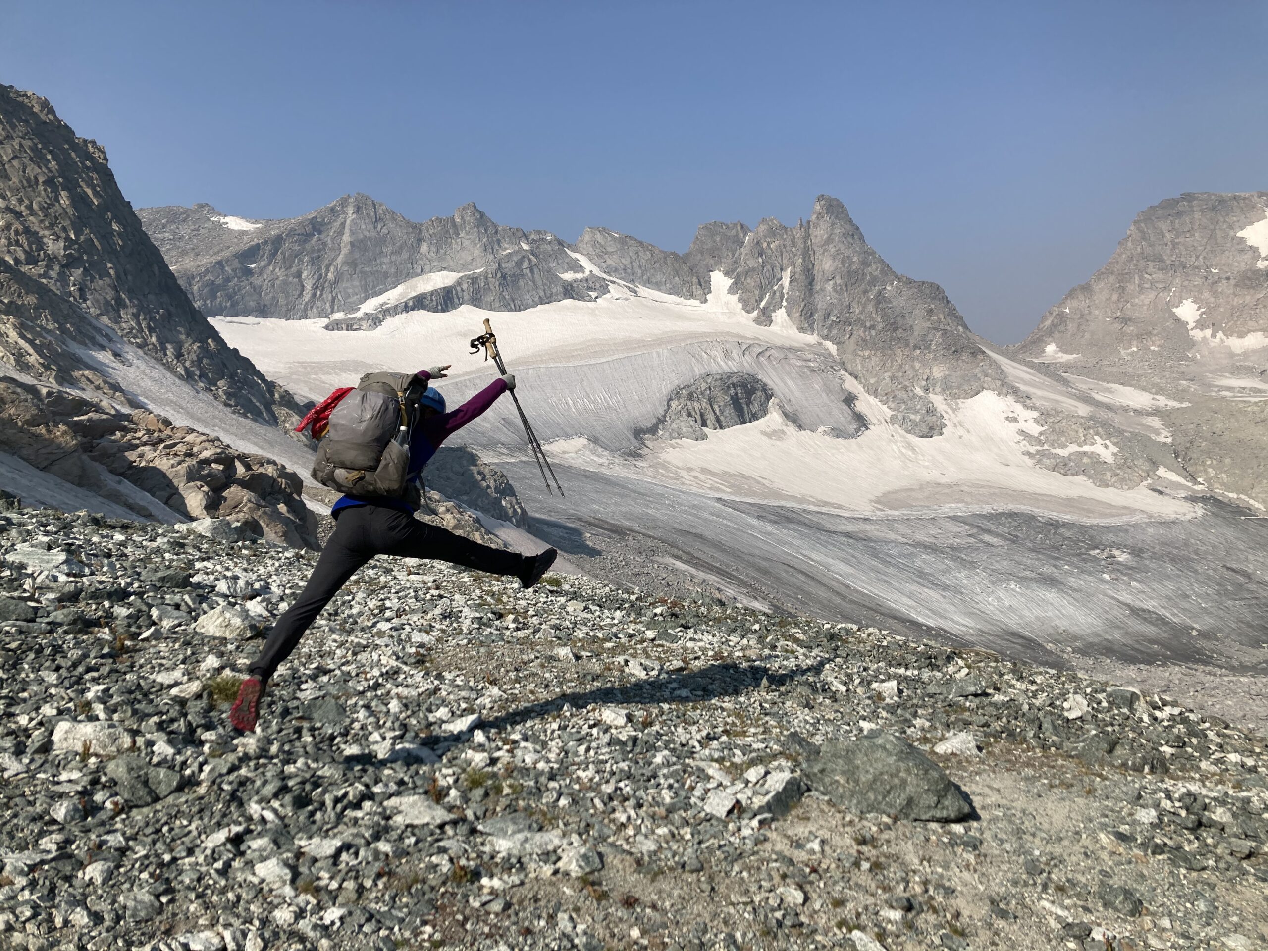 Views of Glaciers on the Wind River high Route