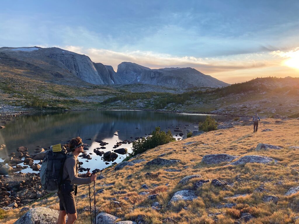 Sunset while backpacking on the Wind River High Route