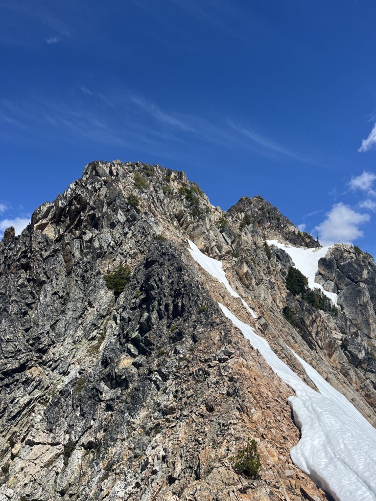 summit block of Porcupine Peak in the North Cascades