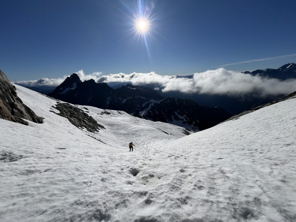 Swirling clouds in the Glacier Peak Wilderness of the Cascades of Washington State