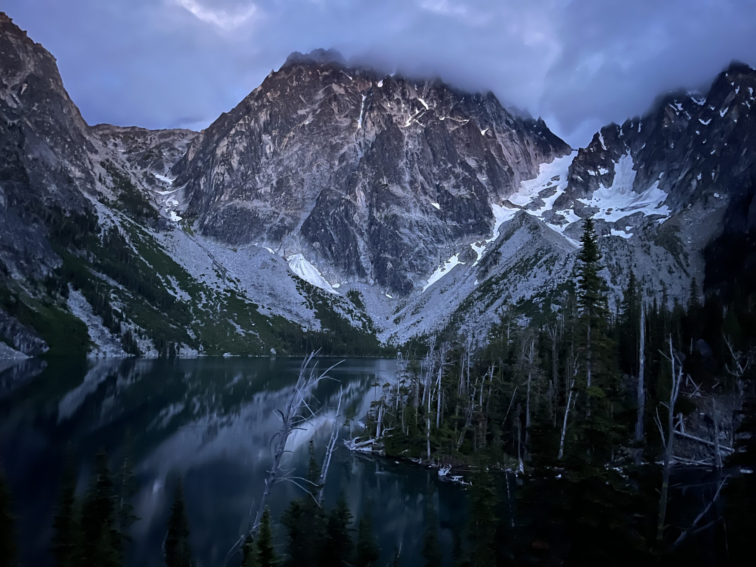 Evening light on Dragontail Peak in the Enchantments of Washington State 