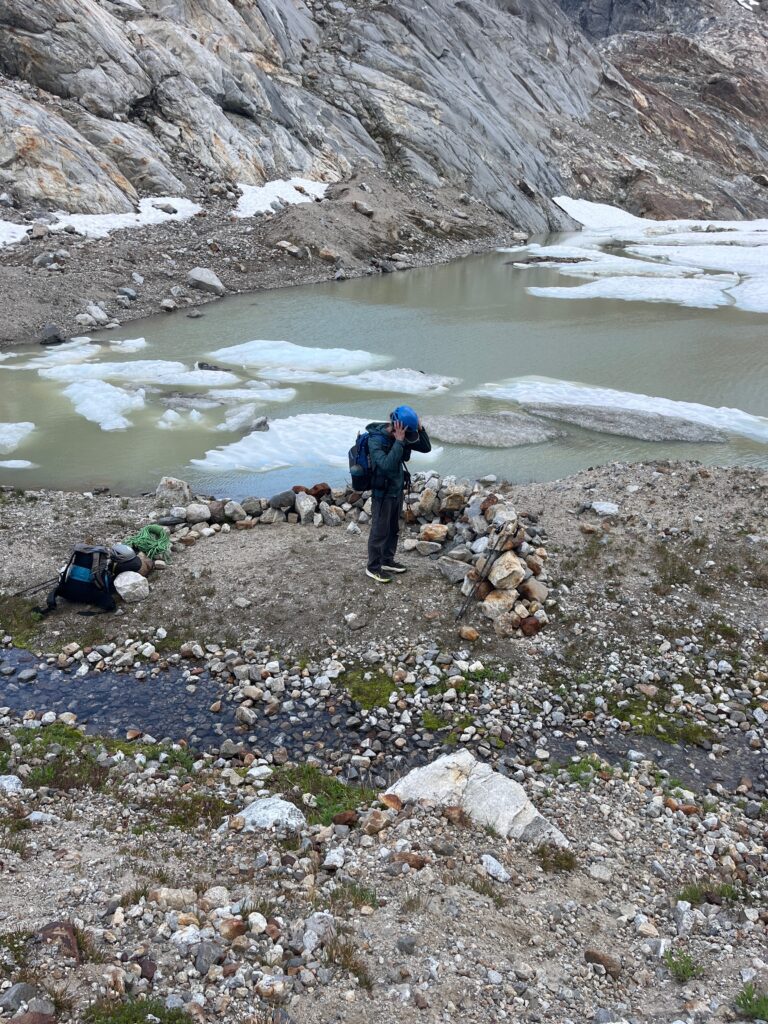 A bivy spot at Colonial Lake in the North Cascades along the Isolation Traverse