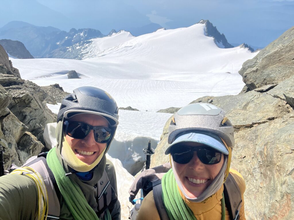 Jeff & Carolynn selfie at the base of the SE Ridge on Mount Shuksan