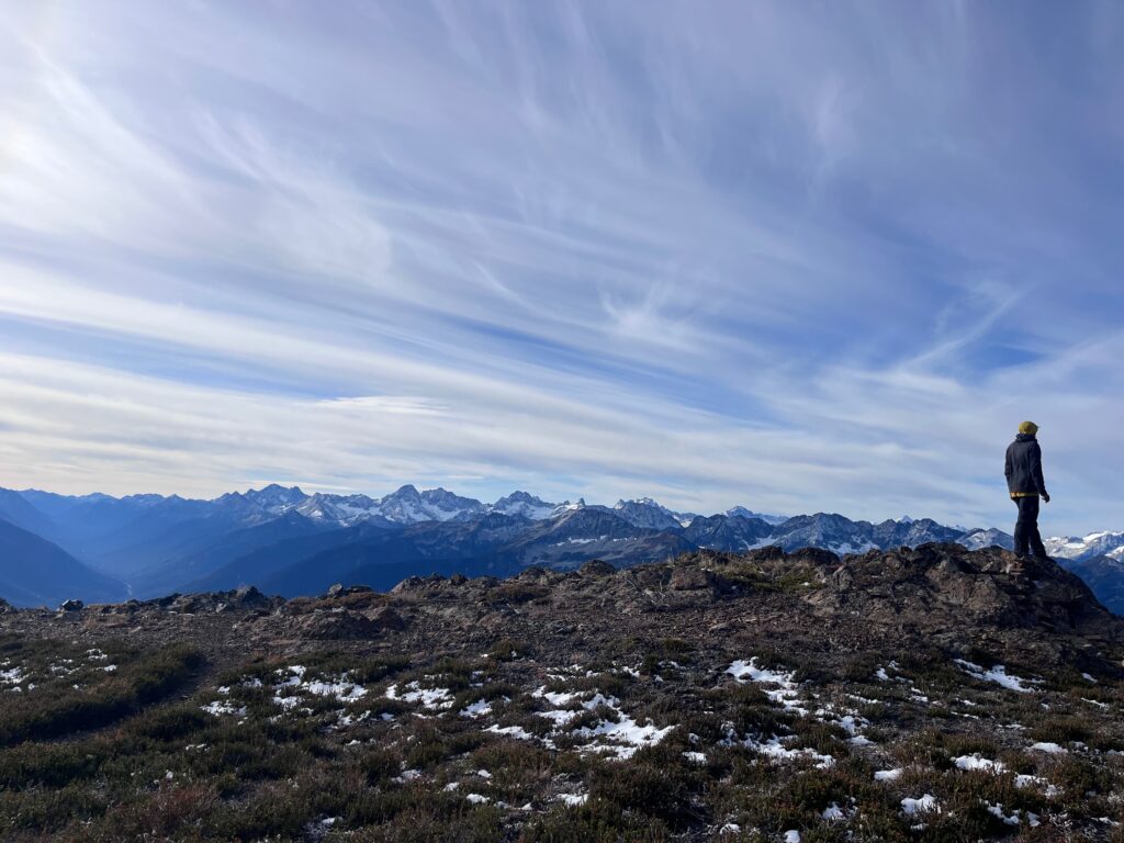 Jeff on top of Crater Peak in the North Cascades of Washington State