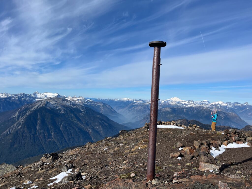 Remnants of the old lookout on top of Crater Peak